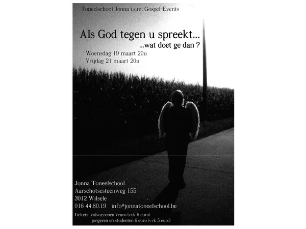 2008 als god tegen u spreekt affiche